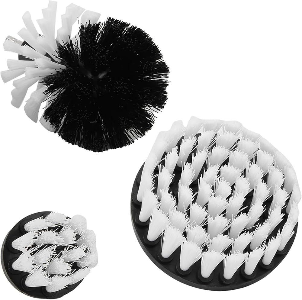 Drill Brush 3pc Set - White (Soft)
