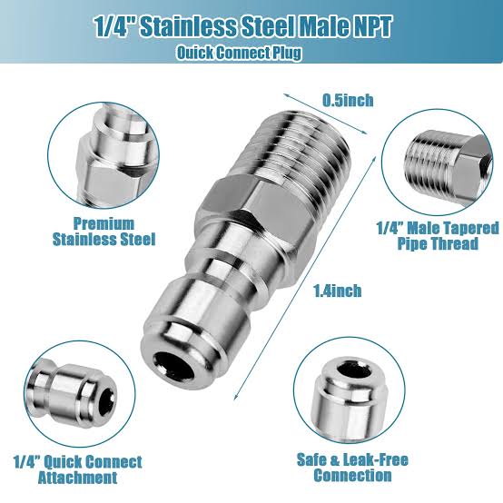 1/4 Inch Quick Connect Pin (Male)