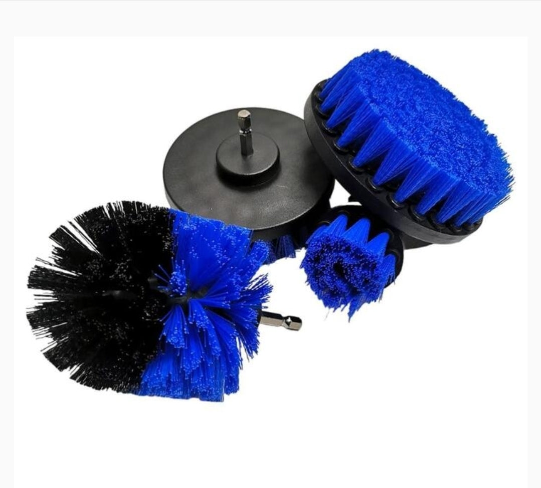 Drill Brush 4pc Set - Blue ( Medium )