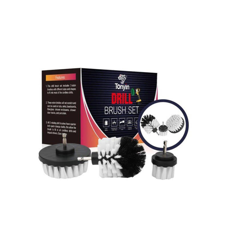 Drill Brush Set 3pc (White Soft)